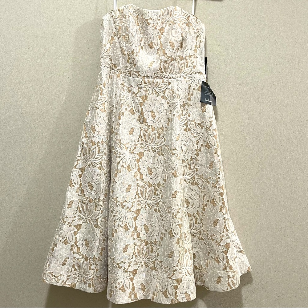Lulus- White Lace Cocktail Dress